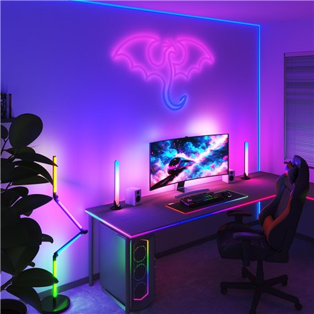 CALEX Kit Gaming Ultimate Experience - Compatible Razer Chroma - Synchronatie complète RGBIC - Kit de jeu Smart Home pour PC - A