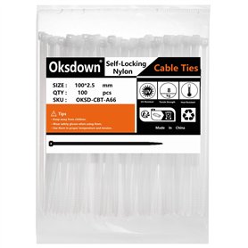 Oksdown Collier de Serrage en Nylon 100 mm × 2