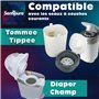 Sentipure® Filtre anti-odeurs pour seau à couches - absorbe mauvaises odeurs, les gaz d'ammoniac dangereux, compatible avec seau