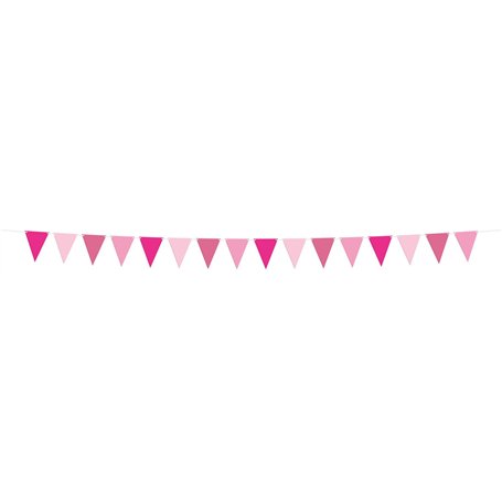 Folat 24312 papier rose Bannière Drapeau Fanion-Perfect Pink-6 mètres fête de mariage pour festival