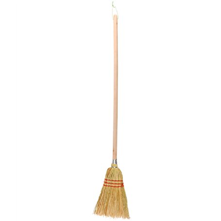Esschert Design Balai de Jardin en Bois avec Manche et Paille pour Enfant - Hauteur : 100 cm