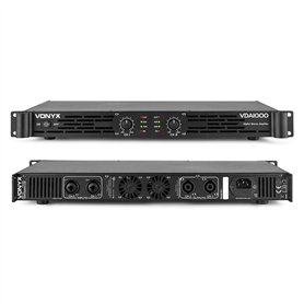 Vonyx VDA1000 Amplificateur Professionnel 2x 500W Classe D - Noir