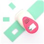 Vaessen Creative Perforatrice rectangulaire 2,5 cm - 1 pièce - Jusqu'à 160 g/m² - 21435-066, Weiß/Rosa