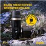 Aqiila Machine à Café Expresso Portable 20 Bars – Auto-Chauffante & Rechargeable USB-C (7500mAh) – Café Moulu & Capsules – Idéal
