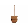 Jollein Boîte à tétine en silicone pour les déplacements - Caramel - Diamètre 7 cm - Rangement de tétine - Marron