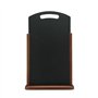 SECURIT - Tableau de Table - Ardoise Porte-Menu Double-Face Avec Poignée - Finition Bois de Hêtre Laqué - Pour Café