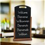 SECURIT - Tableau de Table - Ardoise Porte-Menu Double-Face Avec Poignée - Finition Bois de Hêtre Laqué - Pour Café, Bar, Restau