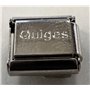 Quiges - 9 mm Style italien Charm Link Module en acier inoxydable Cœur bleu pour bracelets de style italien, Cuivre