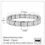 Quiges - 9 mm Style italien Charm Link Module en acier inoxydable Cœur bleu pour bracelets de style italien, Cuivre