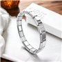 Quiges - 9 mm Style italien Charm Link Module en acier inoxydable Cœur bleu pour bracelets de style italien, Cuivre