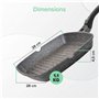 Coninx Poêle Grill Induction 28 cm | Poele Antiadhésive Avec Revêtement Granit ILAG Granistone 100% sans PFOA | Poele gril Avec 