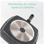 Coninx Poêle Grill Induction 28 cm | Poele Antiadhésive Avec Revêtement Granit ILAG Granistone 100% sans PFOA | Poele gril Avec 