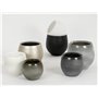 Mica Decorations Douro Pot de fleurs terre cuit rond blanc cassé 23 x Ø 26 cm - Pot de plante