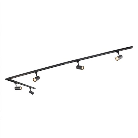 Qazqa jeana - Système de rail spot luminaire plafond