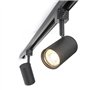 Qazqa jeana - Système de rail spot luminaire plafond, plafonnier compatible pour led - 5 lumière - L 2860 mm - Noir - Moderne - 