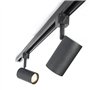 Qazqa jeana - Système de rail spot luminaire plafond, plafonnier compatible pour led - 5 lumière - L 2860 mm - Noir - Moderne - 
