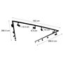 QAZQA jeana - Système de rail spot luminaire plafond, plafonnier compatible pour led - 14 lumière - L 753 cm - Noir - Moderne - 