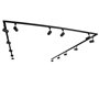 QAZQA jeana - Système de rail spot luminaire plafond, plafonnier compatible pour led - 14 lumière - L 753 cm - Noir - Moderne - 