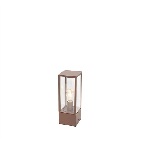QAZQA charlois - Lampe sur pied extérieur - 1 lumière - L 14 cm - Brun rouille - Rustique - éclairage extérieur