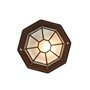 Qazqa bri - Plafonnier - 1 lumière - Ø 21.3 cm - Brun rouille - Rustique - éclairage extérieur
