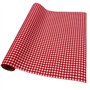 Rouleau 3 en 1 chemin de table et sets de table Airlaid - Vichy rouge/blanc à carreaux - 40 x 480 cm - 4 rouleaux