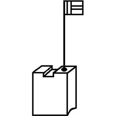 Balais de Charbon Asein 1221 pour Outils Électriques Black & Decker