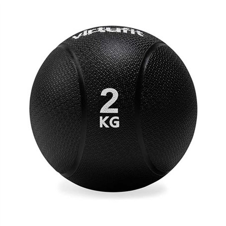 VirtuFit Medicball Pro Ballon médical en caoutchouc Noir 2 kg