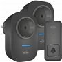 ELRO DB4000 Kit de sonnette de porte Kinetic sans fil - Avec 2 récepteurs enfichables avec prise - Pas de piles nécessaires - 15
