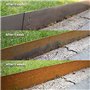 Multi-Edge Bordure de pelouse en métal - 1 m x 17,5 cm - 1 boîte de 10 pièces