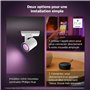 Philips Hue White & Color Ambiance Plafonnier Argenta avec trois spots, spots LED graduables pour le système d'éclairage Hue, co