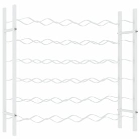vidaXL Casier à Bouteilles pour 36 Bouteilles Étagère à Vin Casier à Boisson Stockage Rangement Cuisine Maison Intérieur Blanc M