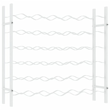 vidaXL Casier à Bouteilles pour 36 Bouteilles Étagère à Vin Casier à Boisson Stockage Rangement Cuisine Maison Intérieur Blanc M