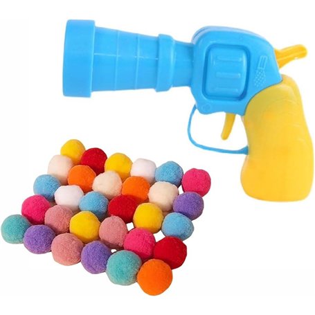 Pistolet à tir pour chat avec 20 boules - Jouets pour chat - Jouets interactifs pour chats - Balles - Boules de tir - Jouets pou