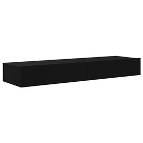 vidaXL Meubles TV avec éclairage LED 2 pcs Noir 60x35x15