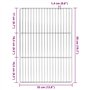 vidaXL Grille de BBQ avec poignées Rectangulaire 50x35 cm en Acier Inoxydable 304