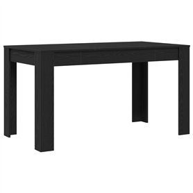 vidaXL Table de Salle à Manger en chêne Noir 140x74