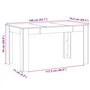 vidaXL Table de Salle à Manger en chêne Noir 140x74,5x76 cm en Bois d'ingénierie