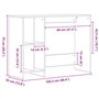 vidaXL Bureau Noir Chêne 102,5x35x75 cm en Bois d'ingénierie