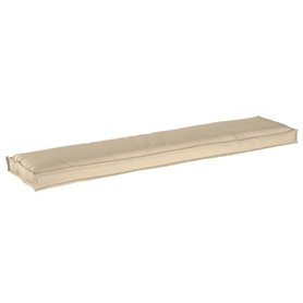 vidaXL Galette de Chaise Extérieur/Intérieur Beige Rectangulaire 180cm Lounge Patio Balcon Canapé Polyester Résistant aux UV