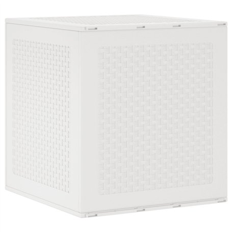 vidaXL Coffre de Rangement Jardin Blanc 55x53x57 cm PP