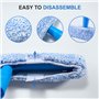 Raclette Vitre Professionnelle Kit Nettoyage Vitre 2-en-1, avec Lame Silicone Extra-Large & Chiffon Microfibre, pour Vitres, Mir