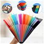 Elalove 2 Pièces Pochette A4 avec 12 Compartiments Classeur Plastique Transparent Trieur Porte Documents Bureau Étanche pour Éco