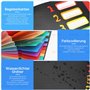 Elalove 2 Pièces Pochette A4 avec 12 Compartiments Classeur Plastique Transparent Trieur Porte Documents Bureau Étanche pour Éco