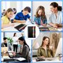 Elalove 2 Pièces Pochette A4 avec 12 Compartiments Classeur Plastique Transparent Trieur Porte Documents Bureau Étanche pour Éco