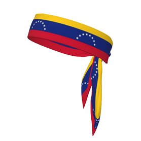 YQxwJL Bandeaux à nouer avec motif drapeau du Venezuela pour homme et femme