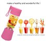 CHAOMINGEU 1 Pièce Presse-Agrumes électrique Portable Mini Bouteille de Presse-Agrumes Rechargeable par USB pour Légumes, Smooth