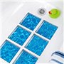 QUUPY Lot de 6 autocollants carrés antidérapants pour baignoire et douche 15 cm