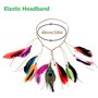 Bandeau en Plumes Indiennes Tribales