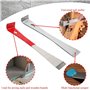 Lot De 2 Leviers En Métal Et Acier Inoxydable 26 Cm Et 23,5 Cm Mini-pied De Biche Plat Barre De Finition Fine Livré Avec Un Arra