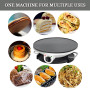 Crêpière professionnelle, machine à crêpes électrique antiadhésive avec bouton de réglage de la température, appareil à tortilla